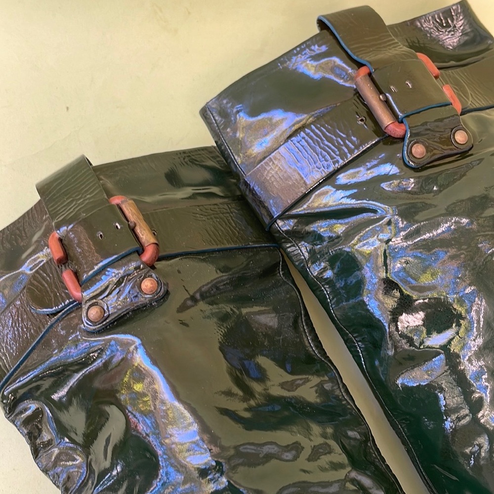 Vintage dark teal Chloe leather boots - Picture 5 of 16